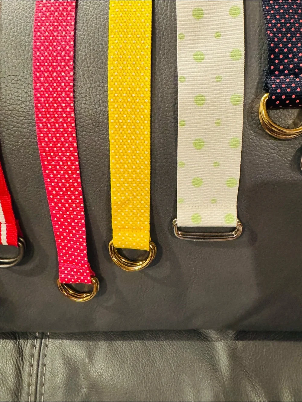 11 Polka Dot and Solid RibbonBelts Vintage - Multicolor